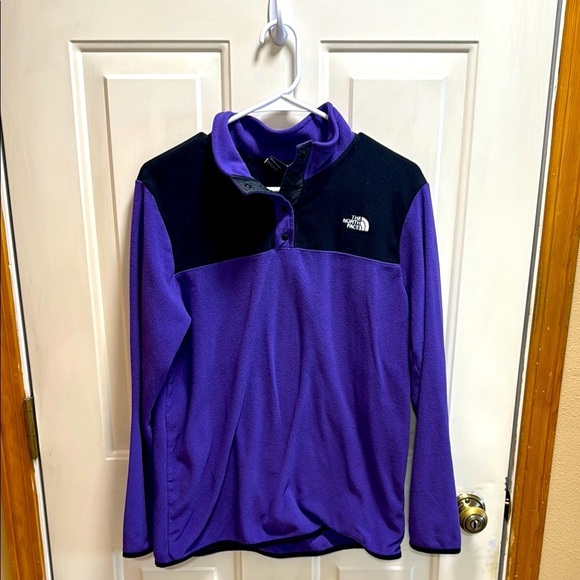 The North Face Purple and Black Fleece Jacket Vintage Vibe size L - Picture 1 of 6
